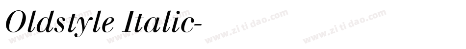 Oldstyle Italic字体转换
